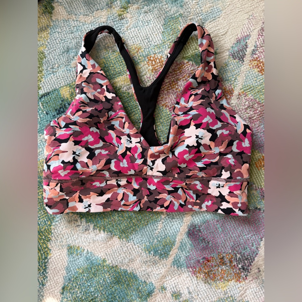 Athleta Multicolor Floral Sports Bra